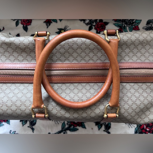 CELINE VINTAGE TRIOMPHE MONOGRAM LARGE BOSTON BAG TRAVEL TRUNK - Picture 15 of 15